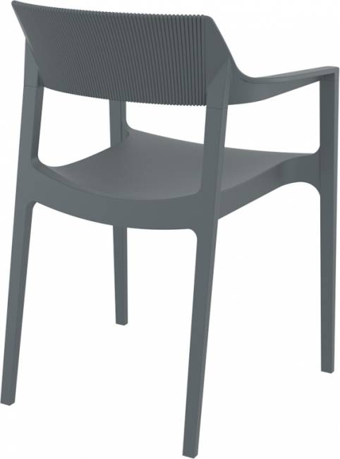 Кресло пластиковое Tulum темно-серый 550х520х790 мм