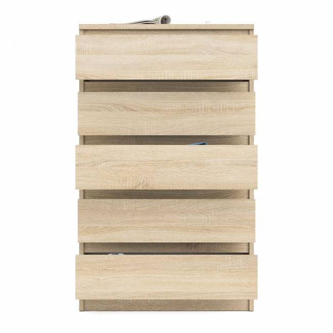 Узкий комод пять ящиков Мори МК700.5 цвет дуб сонома