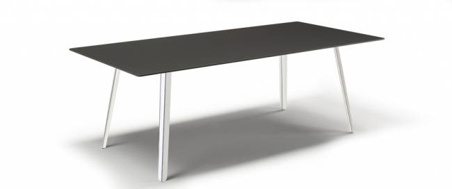 Стол ламинированный Squid алюминиевый, черный fenix 2090х1000х730 мм