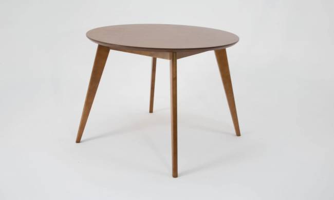 Стол Сканди К 100 орех со стульями Франк орех велюр бежевый