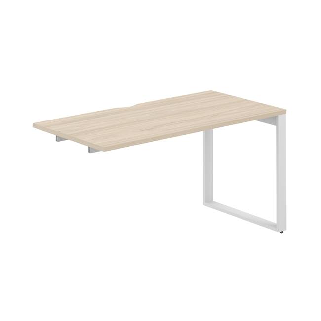 AG.185.AR.V.72.WH / Секция рабочей станции 1400х700х750 / профиль О-образный: 70х20 белый; столешница с вырезом; столешница: акация равелло