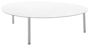 Столик металлический кофейный Island белый 1000х700х340 мм