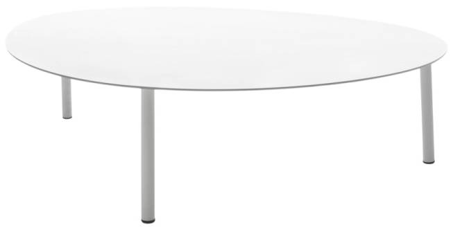 Столик металлический кофейный Island белый 1000х700х340 мм