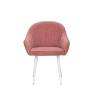 Стул с подлокотниками Leset Вайд, каркас Белый, велюр Персиковый Персиковый Белый