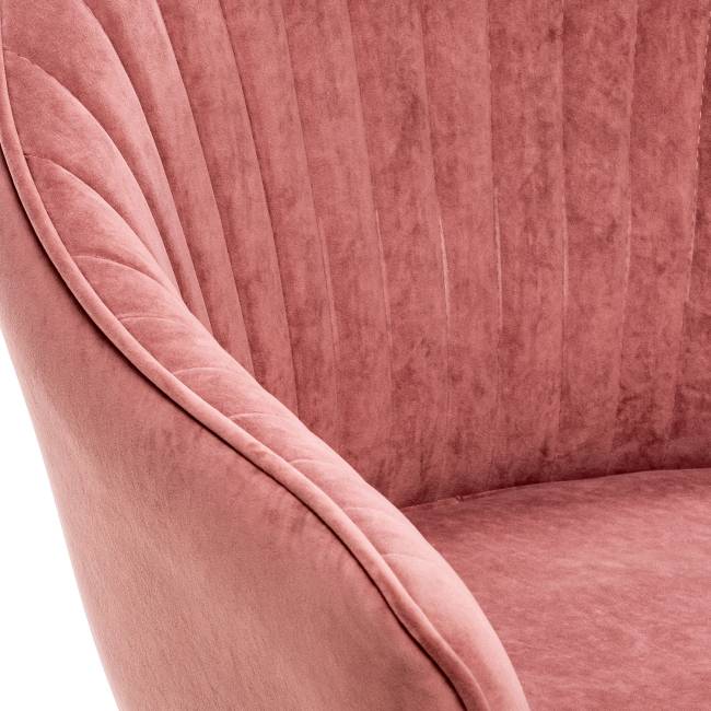 Стул с подлокотниками Leset Вайд, каркас Белый, велюр Персиковый Персиковый Белый