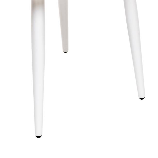 Стул с подлокотниками Leset Вайд, каркас Белый, велюр Персиковый Персиковый Белый