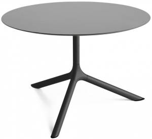 Столик ламинированный кофейный Tripe Maxi черный, светло-серый Ø800х510 мм