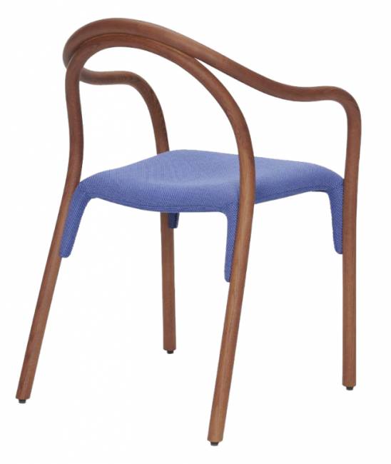 Кресло деревянное с обивкой Soul Soft орех 570х535х810 мм