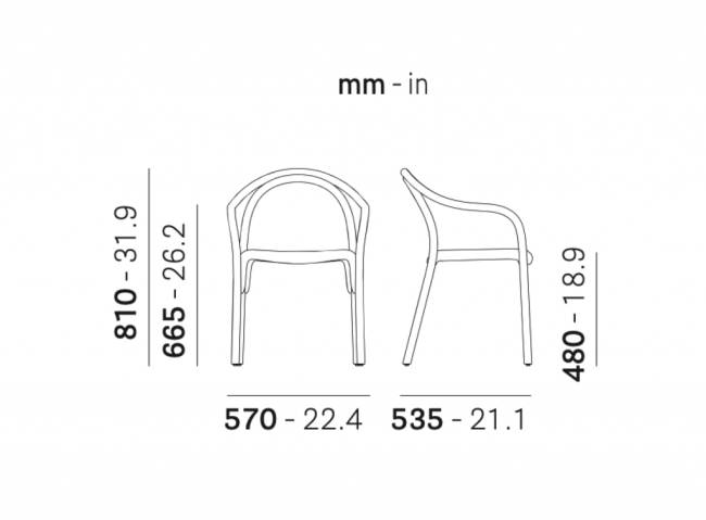 Кресло деревянное с обивкой Soul Soft орех 570х535х810 мм