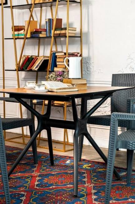 Обеденный комплект MODUS темно-серый на 4 персоны