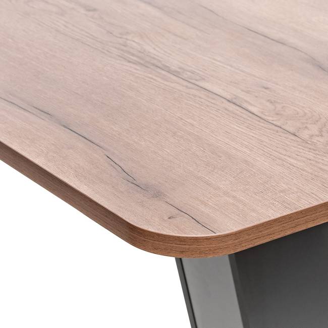 Стол раздвижной Leset Тайп Дуб табачный, компаньон Графит Стол раздвижной Leset Тайп Дуб табачный, компаньон Графит