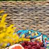 "Кон Панна" столик журнальный из искусственного ротанга (гиацинт), цвет соломенный