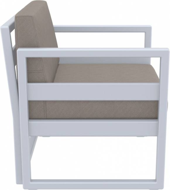 Комплект пластиковой мебели Mykonos серебристый, светло-коричневый