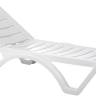 Шезлонг-лежак пластиковый Aqua белый 1870x500x300 мм