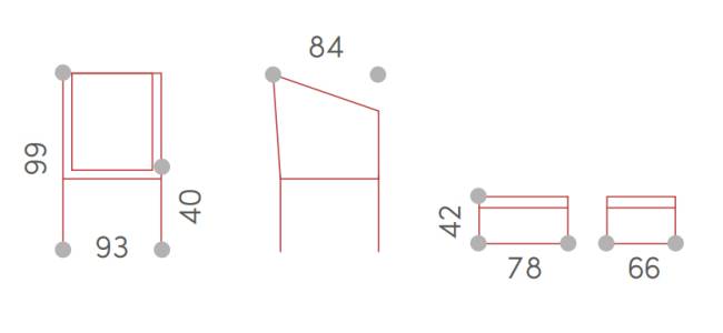 Кресло-шезлонг с пуфом Como антрацит, темно-серый