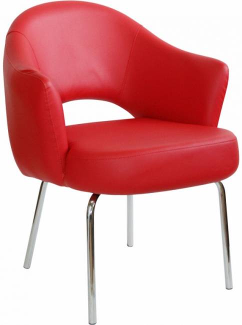 Кресло с обивкой A621 красный 630х650х810 мм