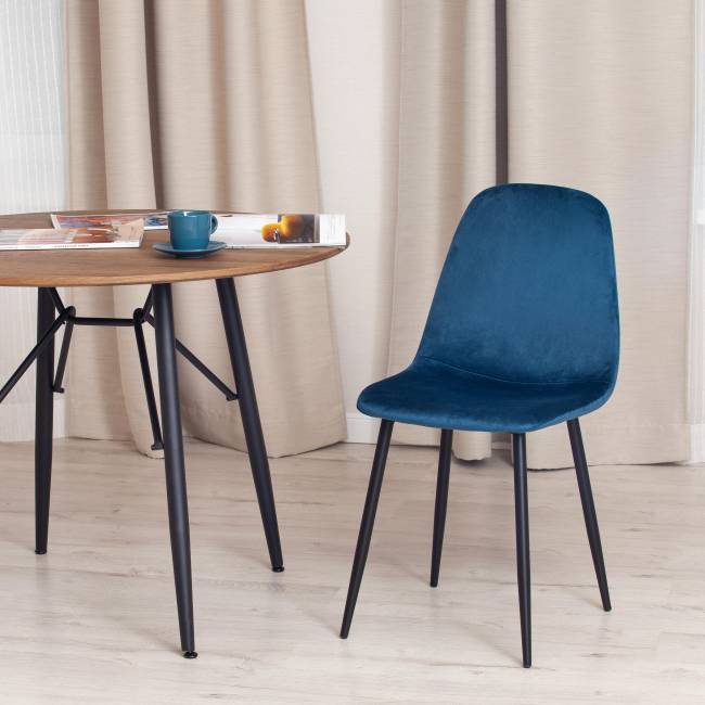 Стул BREEZE (mod. 4724) Велюр/металл , 44 х 53 х 87 см, Blue (синий) HLR63 / черный (Комплект из 4 шт.) синий Велюр/металл Стул BREEZE (mod. 4724) Велюр/металл , 44 х 53 х 87 см, Blue (синий) HLR63 / черный (Комплект из 4 шт.) синий Велюр/металл