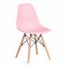 Стул CINDY (EAMES) (mod. 1801) дерево бук/металл/сиденье пластик, 45x51x82 см, Light pink (светло-розовый) (Комплект из 4 шт.) Light pink (светло-розовый) дерево бук/металл/сиденье пластик