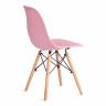 Стул CINDY (EAMES) (mod. 1801) дерево бук/металл/сиденье пластик, 45x51x82 см, Light pink (светло-розовый) (Комплект из 4 шт.) Light pink (светло-розовый) дерево бук/металл/сиденье пластик