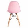 Стул CINDY (EAMES) (mod. 1801) дерево бук/металл/сиденье пластик, 45x51x82 см, Light pink (светло-розовый) (Комплект из 4 шт.) Light pink (светло-розовый) дерево бук/металл/сиденье пластик