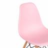 Стул CINDY (EAMES) (mod. 1801) дерево бук/металл/сиденье пластик, 45x51x82 см, Light pink (светло-розовый) (Комплект из 4 шт.) Light pink (светло-розовый) дерево бук/металл/сиденье пластик