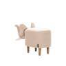 Пуф Leset Slon COMBI V18 бежевый, компаньон V01 белый Бук