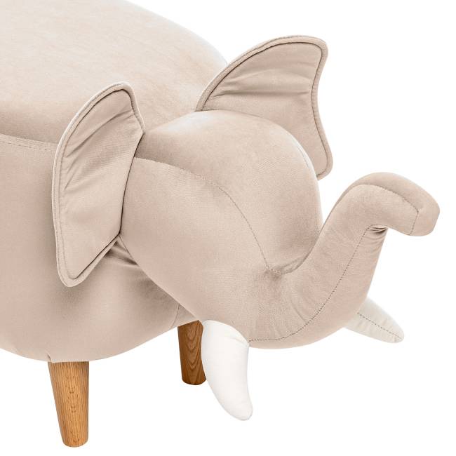 Пуф Leset Slon COMBI V18 бежевый, компаньон V01 белый Бук