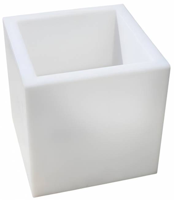 Кашпо пластиковое светящееся Q-Pot Lighting белый 730х730х730 мм