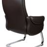 Кресло офисное / Риц CF / Ritz CF / коричневая кожа /алюминиевая база