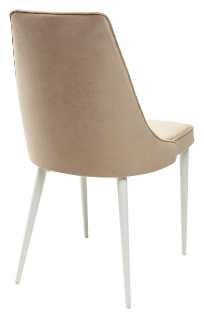 Стул NEPAL-P БЕЖЕВЫЙ #5, велюр/ белый каркас М-City