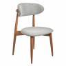 Стул Lucas светло-серый букле с ножками цвета орех Стул Lucas светло-серый букле с ножками цвета орех