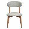 Стул Lucas светло-серый букле с ножками цвета орех Стул Lucas светло-серый букле с ножками цвета орех
