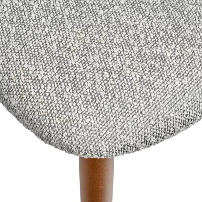 Стул Lucas светло-серый букле с ножками цвета орех Стул Lucas светло-серый букле с ножками цвета орех