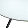 Стол ДАРИО D100 Белый, стекло/ Черный каркас М-City