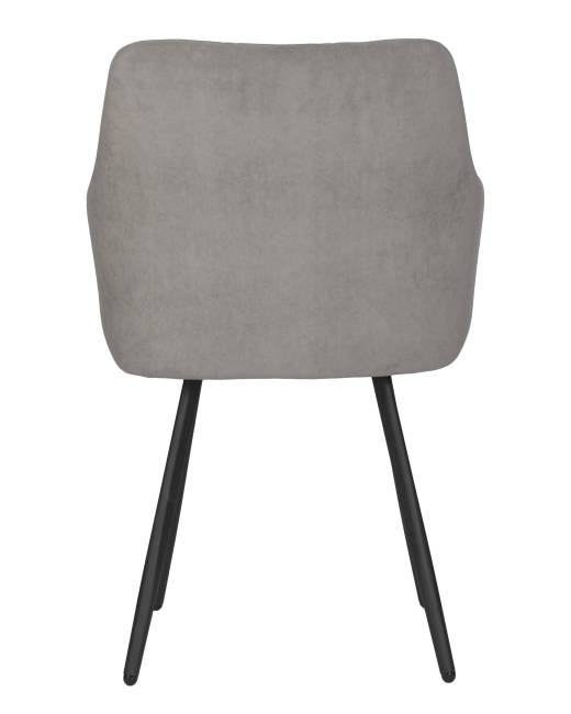 Стул обеденный DOBRIN ROBY, ЭМАЛЬ ЧЕРНЫЙ МУАР велюр Catania Cocoa