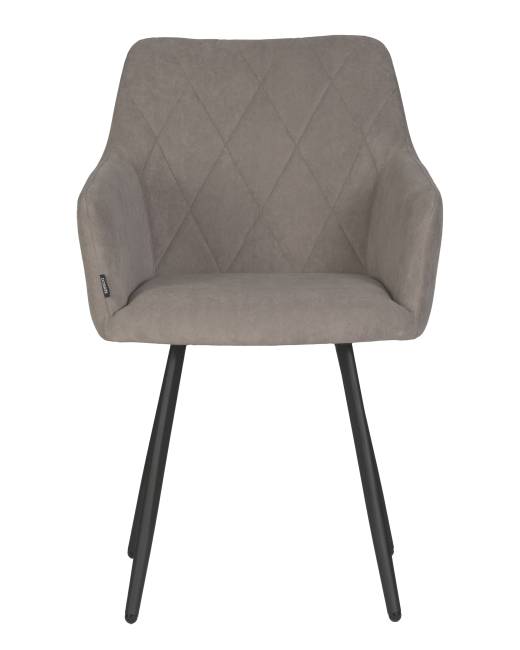 Стул обеденный DOBRIN ROBY, ЭМАЛЬ ЧЕРНЫЙ МУАР велюр Catania Cocoa