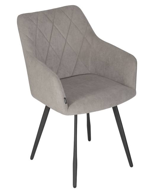 Стул обеденный DOBRIN ROBY, ЭМАЛЬ ЧЕРНЫЙ МУАР велюр Catania Cocoa