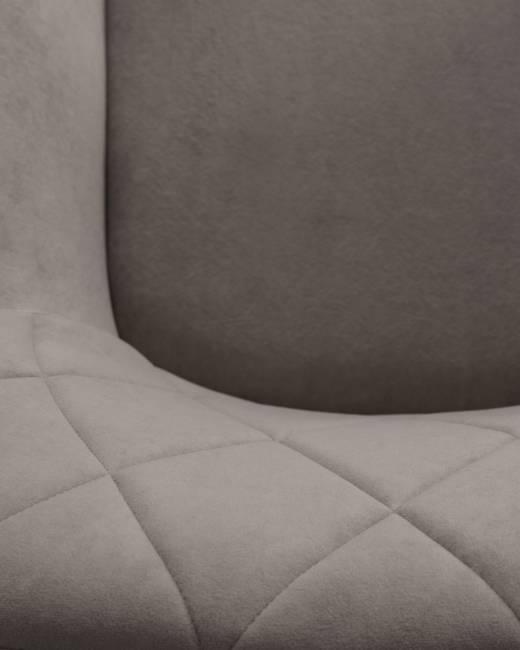 Стул обеденный DOBRIN ROBY, ЭМАЛЬ ЧЕРНЫЙ МУАР велюр Catania Cocoa