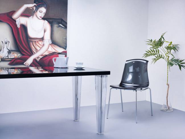 Стул прозрачный Allegra черный 500х540х840 мм