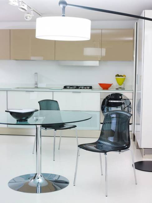 Стул прозрачный Allegra черный 500х540х840 мм