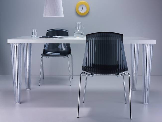 Стул прозрачный Allegra черный 500х540х840 мм