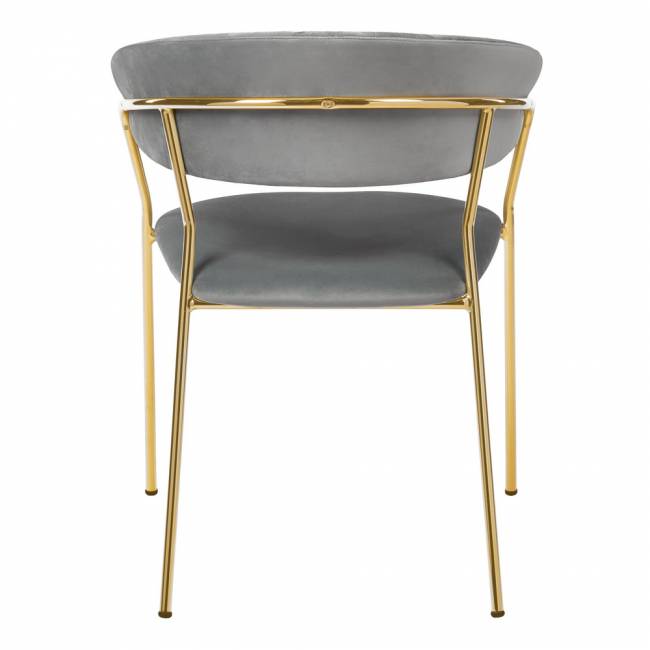 Комплект из 2-х стульев Turin серый, золотые ножки