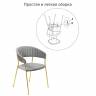 Комплект из 2-х стульев Turin серый, золотые ножки