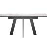 Стол DikLine SKM140 Керамика Italian Grey (глянец серый)/опоры черные Стол DikLine SKM140 Керамика Italian Grey (глянец серый)/опоры черные