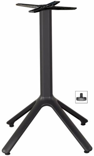 Подстолье металлическое Nemo антрацит 510х510х730 мм