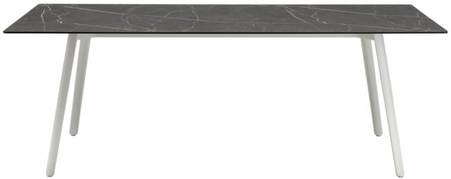 Стол ламинированный Squid белый, черный мрамор Сахара 2090х1000х730 мм