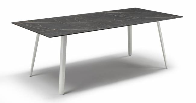 Стол ламинированный Squid белый, черный мрамор Сахара 2090х1000х730 мм