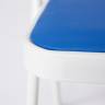 Стул складной FOLDER (mod. 032) синий каркас: металл, сиденье/спинка: экокожа