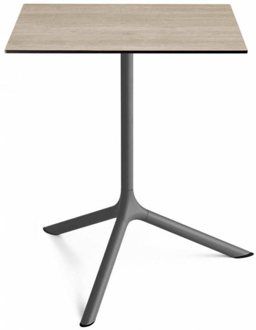 Стол ламинированный обеденный Tripe Maxi антрацит, состаренный дуб тортора 700х700х740 мм Стол ламинированный обеденный Tripe Maxi антрацит, состаренный дуб тортора 700х700х740 мм