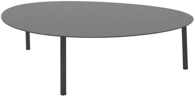 Столик металлический кофейный Island антрацит 1000х700х340 мм